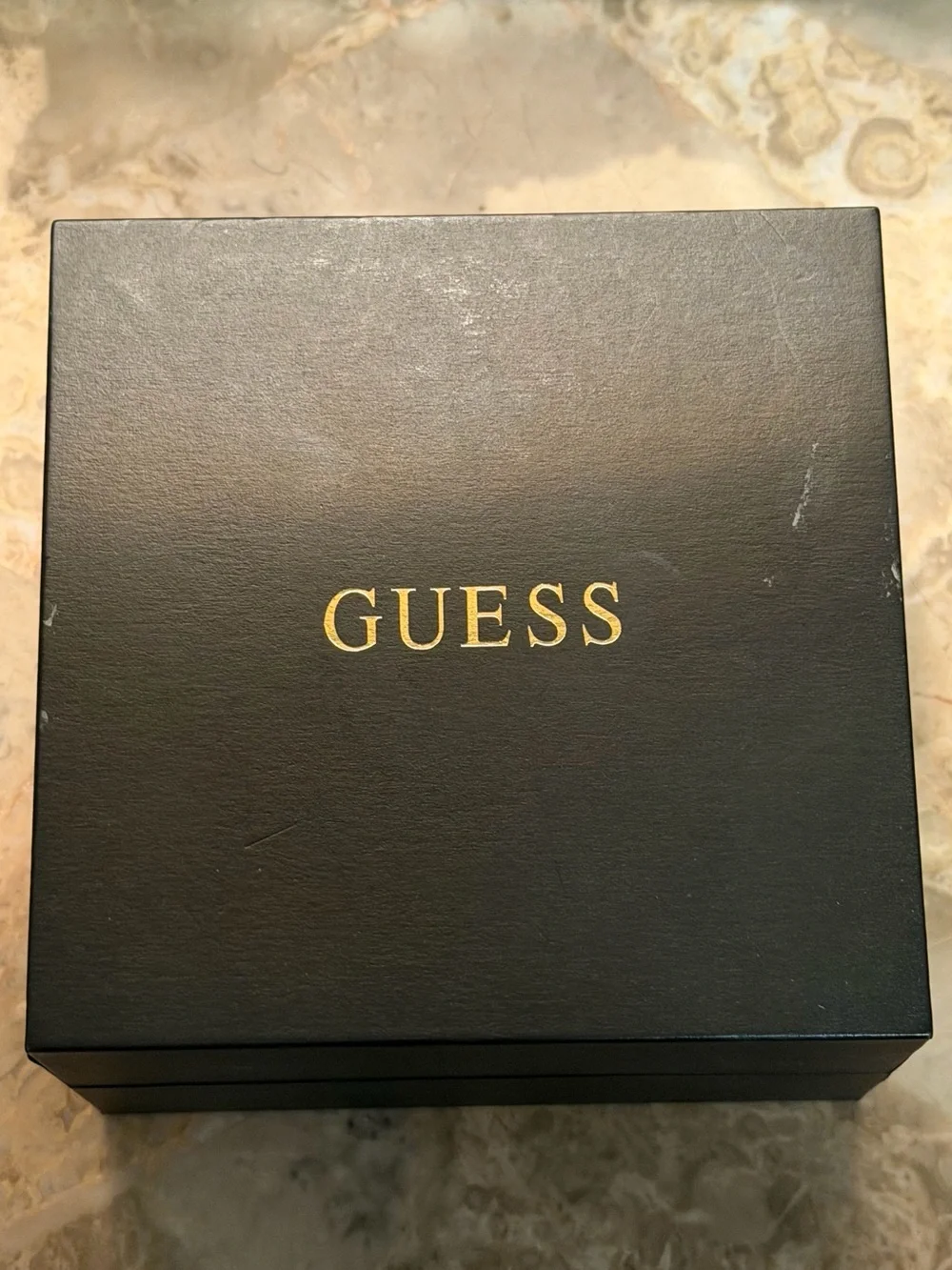 Guess Black Watch Accessory Box with Gold Logo